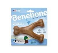 Benebone Wishbone Gioco da Masticare per Cani, Anatra, Piccolo | Durevole, Super Masticatore, Made in USA, Ossa per cani, Di lunga durata, Una taglia per ogni cane, Li tiene occupati