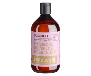 benecos Bio - Gel doccia rosa selvatica - scopri la rosa selvaggia in te - vegano - plastica riciclata