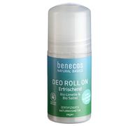 benecos Natural Basics - Deodorante roll-on biologico e acqua di salvia biologica, 50 ml, vegano, testato