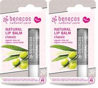 Benecos - natural beauty 93680 - balsamo per labbra - classico - vegano, verde (Confezione da 2)