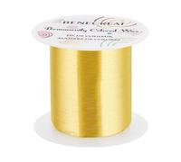 Benecreat 0,3 mm 150 m Filo per Perline in Oro Chiaro, Filo di Rame Resistente all'Ossidazione per Perline, Avvolgimento e Altri Lavori di Gioielleria
