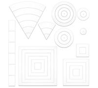 BENECREAT 10 Modello di Incantesimo AoE, Modello di Danno AOE In Acrilico 1 righello 4 cerchi 3 quadrati 2 settori per Regali per Giochi di Ruolo Da Tavolo