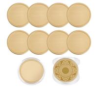 BENECREAT 10 Moneta da Sfida in Ottone Grezzo, Monete Sfida Grezze da 40mm Non Finite per Artigianato Fai da Te, Incisione, Collezione Commemorativa da Viaggio