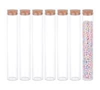 BENECREAT 10 provetta in Vetro da 100 ml con Tappo in Sughero, Barattoli di Mini Bottiglie di Vetro Trasparenti Piatti per Bomboniere, Caramella, Spezie, Perline