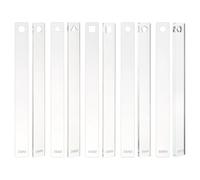 BENECREAT 10 pz 5 dimensioni Guida Alla Profondità Dell'Argilla Ceramica, Strumento per Ceramica Rettangolare In Argilla Polimerica Pannello Pressa In Argilla Acrilica per La Creazione di Gioielli