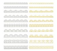 BENECREAT 10 PZ Metallo Fustellate Fiore Lacce Taglio Fustelle Metallo Stencil Template (10 Modelli) Goffratura Stencil per Artigianato FAI DA TE Scrapbook Album Carta Carta Goffratura