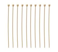 BENECREAT 100 PCS Chiodini Occhiello Testa con Palla Placcato 18K Oro Chiodini da Bigiotteria Spille Aghi per Orecchini Gioielli per Monili Design Creazione di Gioielli Bracciali 35x0.6mm