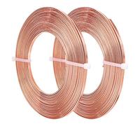BENECREAT 10m Filo Piatto in Alluminio Filo per Gioielli Largo 3mm Accessori Artigianali in Metallo 5m / Rotolo - Rame