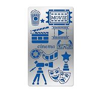 BENECREAT 10x17,5cm, stencil per film da cinema, stencil per popcorn/3D occhiali per scrapbooking e bullet journaling