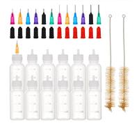 BENECREAT 12 confezioni di flaconi multiuso multiuso da 30 ml, 24 punte, 12 capsule, per fai da te Quilling, applicatore di colla, flacone di grasso (3 x 8 cm)