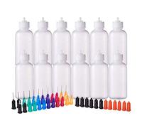 BENECREAT 12 Pack 50ml Bottiglia di Applicatore Multiuso con 24PCS Punta di Ago Bottiglia di Colla di Precisione Bottiglia di Olio