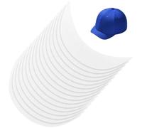 BENECREAT 16 pezzi White Brim Cappello Tesa Stiffens, Cap Visor inserire 18 x 8,2 x 0,2 cm uncinetto o maglia plastica tesa cappello per artigianato cucito cappelli accessori
