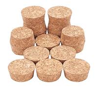 BENECREAT 16 tappi di sughero conici in legno, tappi in legno tenero Burlywood per l'artigianato di bottiglie di birra di vino, 43 mm di diametro