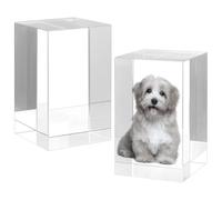 BENECREAT 2 Blocco Vuoto di Cristallo K9, Cubo Trasparente, 100x60x60mm | Cubo per Incisione Laser 3D, Mestiere Fai Da Te, Accessorio per Servizi Fotografici, Ornamento Da Tavolo