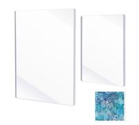 BENECREAT 2 Piastra per Stampa A Gel, 2 Lastre di Stampa Monotipo In Plastica Trasparente per Arte Tipografica, Creazione di Carte e Scrapbooking