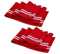 BENECREAT 2 Pz Tessuto A Costine A Righe per Polsini 14x95cm, Cinturini Rossi Colletto Polsini Trim Materiale con Linea Nera per Magliette Trapuntate, Giacche,Mestieri,2mm di Spessore