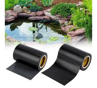 BENECREAT 2 Rotoli di Toppe per Riparazione Rivestimenti per Laghetti, Toppe Autoadesive Impermeabili da 10m × 100 mm per Giardini, Laghetti, Giochi D'acqua e Riparazione Perdite Nei Rivestimenti