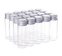 BENECREAT 20 Pack 15ml Bottiglia di Vetro con Tappo in Alluminio Bottiglia per Desideri Decorazione Fai-da-Te Bomboniere Decorazioni per Matrimoni