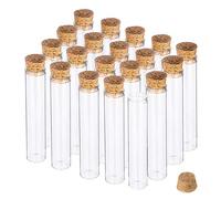 BENECREAT 20 Pack 30ml Bottiglia di Vetro Trasparente con Tappo in Sughero per Artigianato Artigianale Decorazione per Matrimoni e Feste 13x2cm