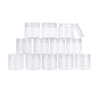 BENECREAT 20 Pack 60ml Scatola di Plastica con Tappo a Vite e Guarnizione a Prova di Perdite Organizzatore di Perle Contenitore per tè Caramelle Cioccolato e Altri Piccoli Oggetti