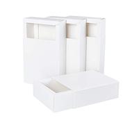 BENECREAT 20 Pack Scatola di Cartone Bianca Kraft Scatola di Carta a Forma di Cassetto 12.8x11x4.3cm Scatole Regalo per, Anniversario, Confezione di Gioielli, Dolce, Regalo