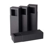 BENECREAT 20 Pack Scatole di Cartone Kraft 12.3x5.4x3.5cm Scatole Regalo di Festa Pacchetto Regalo Superiore per Bomboniere, Matrimonio,Nero