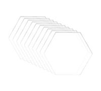 BENECREAT 20 PCS Pannello Esagonale in Acrilico 3mm di Spessore Piatto in Acrilico Trasparente 80x70mm per Cornice per Foto, Cartelli da Tavolo, Calligrafia e Pittura