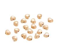 BENECREAT 20 PCS Perle Placcato 18K Oro Reale per Artigianato Accessori Gioielli Fai da Te Colore Oro a Lunga Durata, Cuore 6x5.5x3.5mm