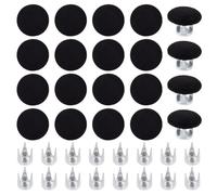 BENECREAT 20 set di Bottoni di Ricambio per Berretto Da Baseball Da 14.5mm Neri, Bottoni per Cappello A Cilindro In Cotone, Bottoni per Cappello A Cilindro ...