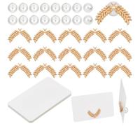 BENECREAT 20 set di Segnaposto In Perla con Carte Bianche, Porta Numeri Da Tavolo, Porta Biglietti Da Visita per Matrimoni, Anniversario, Festa di Compleanno, Negozio Al Dettaglio