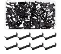 BENECREAT 200 pz Ganci per Quadri A Dente di Sega Senza Chiodi, Ganci per Quadri In Ferro Lunghi 25.5mm, Cornice per Foto, Opera D'Arte, Decorazione per La Casa (Nero)