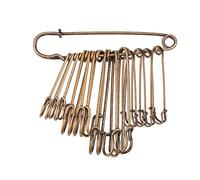 BENECREAT 20PCS Spille di Sicurezza Spille di Sicurezza Extra Grandi per Coperte, gonne, gonne, Maglie, antichi Mestieri di Bronzo