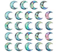 BENECREAT 24 cabochon di Conchiglia di Abalone, Ciondoli In Conchiglia di Abalone A Forma di Luna Da 11mm per La Realizzazione di Collane e Braccialetti Fai Da Te