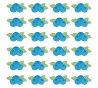 BENECREAT 24 toppa Termoadesiva A Forma di Mirtillo, Toppe Termoadesive Ricamate A Forma di Frutta Da 27.5x56x1.5mm per Abbigliamento, Borse, Zaini, Cappelli e Giacche (Azzurro)