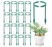 BENECREAT 28 Paletto di Supporto per Piante, Clip di Supporto in Plastica Verde per Piccole Piantine di Ortaggi, Fiori e Piante, Piante in Vaso per Interni Ed Esterni