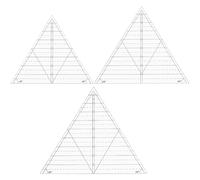 BENECREAT 3 pz Righello Triangolare Da 60 gradi, Modello per Trapuntatura A Triangolo Da 20.3/22.8/25.4cm,Righelli per Quilting In Acrilico Trasparente per Cucire Patchwork Quilting,Mestiere Fai Da Te