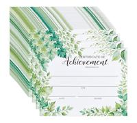 BENECREAT 30 Certificato di Riconoscimento Dei Risultati Ottenuti, Certificati di Merito Rettangolari Vuoti Da 25x20cm, Carta per Premi Professionale di Colore Verde Scuro per Il Riconoscimento