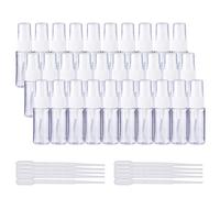 BENECREAT 30 Pack 20ml Trasparente Bottiglia di plastica Vuoto Spray Nebbia Spray con contagocce Liquido Ricaricabile Contenitore per Prodotti di Bellezza