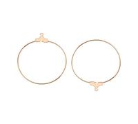 BENECREAT 30 PCS Anelli Placcati Oro 18K Reale Orecchini Orecchino per Perline Anello Aperto Dorato per Orecchini Design 39.5x36mm