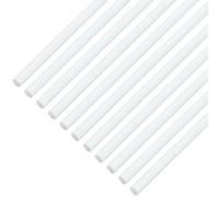 BENECREAT 30 pz Asta Rotonda In Plastica ABS Bianca, Barre Tonde In Plastica Stirene ABS Da 4mm X 250mm, Asta di Collegamento In per Modellismo Fai Da Te, Tavolo di Sabbia per Case