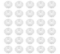 BENECREAT 30 pz S925 Perlina Distanziatrice A Forma di Margherita In Argento, Perlina Rotonda In Argento Da 4.5x1mm per La Creazione di Gioielli, Perline Sciolte A Disco per Orecchini, Collane