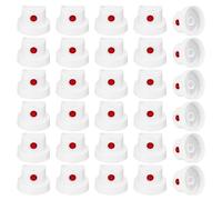 BENECREAT 30Pcs Tappi per Vernice Spray A Punti Grassi Ugelli A Spruzzo in Plastica Tappi di Ricambio per Vernice Spray Bianca per Graffiti Street Art, Flacone Aerosol, 23x16mm