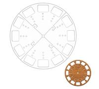 BENECREAT 4 pz Modelli di Orologio In Acrilico Trasparente, Stencil per Quadrante di Orologio Da 30cm per La Lavorazione Del Legno Fai Da Te, Modello di Intarsio, Guida e Strumenti