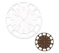 BENECREAT 4 pz Modelli di Orologio In Acrilico Trasparente, Stencil per Quadrante di Orologio Da 60cm per La Lavorazione Del Legno Fai Da Te, Modello di Intarsio, Guida e Strumenti