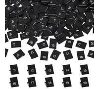 BENECREAT 400 pz 10 stili Etichette per Taglie di Vestiti In Poliestere, Etichette Nere per Cucire Vestiti, Tute, Shirts, Camicette O Tovaglioli, Dimensioni Numeriche 11-20