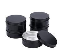 BENECREAT 5 confezioni da 226,8 g di latta in alluminio nero opaco con coperchio a vite per spezie, caramelle, tè e chrismas