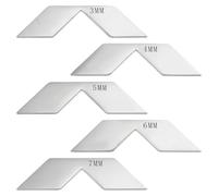 BENECREAT 5 pz 201 utensili per Tagli Angolari In Acciaio Inossidabile, Set di Utensili per Il Taglio Degli Angoli di Rilegatura Dei Libri Da 3/4/5/6/7mm, Kit di Rilegatura di Album