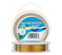 BENECREAT 50m 0.45mm Filo di Acciaio Inossidabile (Oro) 7 Fili Intrecciati Cavo Metallico Accessori per Artigianato per la Progettazione di Bigiotteria
