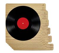 BENECREAT 6 Pezzi Divisori per Dischi In Vinile Color Oro Chiaro, Separatore Alfabetico AZ Da 30x30cm per Album, DVD, Supporti, Libri, Scaffali
