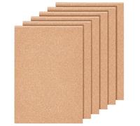 BENECREAT 6 pezzo di Foglio di Sughero, Lavagna In Sughero Marrone Sabbia Da 30x21 cm, Sottobicchieri Isolati In Sughero, per Scaldavivande Da Cucina, Sottobicchieri e Fondali, 6 mm di Spessore